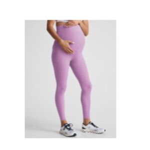 Beyond Yoga Spacedye Love the Bump Midi Maternity Lilac Petal Leggings